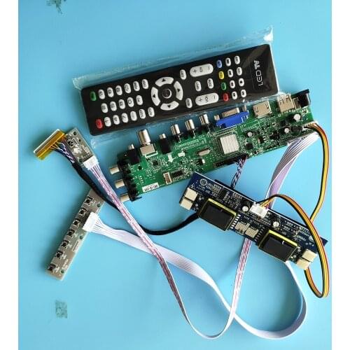 Kit for CLAA170EA07Q2 4 CCFL 30pin USB DVB-T2 DVB-T 1280X1024 Digital LCD Panel HDMI VGA Controller board AV TV 17" remote
