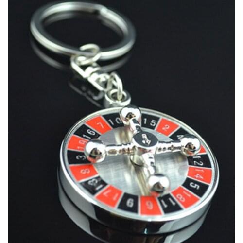 Creative Russian turntable key pendant rotatable aircraft compass keychain