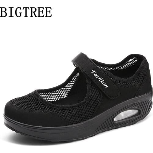 Women Casual Shoes Air Mesh Platform Sneakers Women Vulcanized Shoes Summer Sneakers For Women Breathable Mesh Shoes Big Size