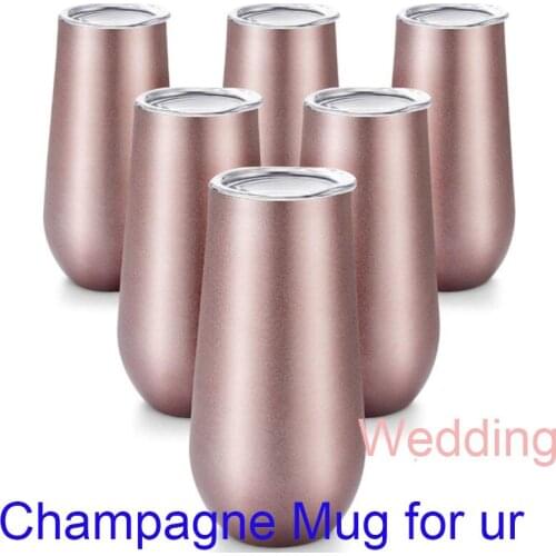 6OZ Wine Beer Swig Mug Vacuum Insulated Cup Coffee Tea Mug Tumbler Flask Set Stainless Steel Wine Alcohol Liquor Bridesmaid Gift