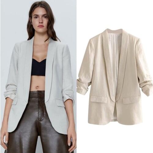 Best Selling Ladies Autumn Newest Solid Color Fashion Slim Ins Long Sleeve Suit Women Casual Nice Loose Suit Fashion Tops Coats