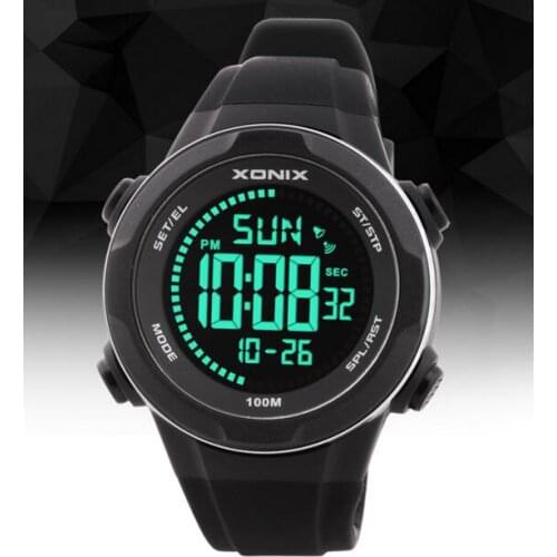 Men Sports Watches Digital Japan movement Waterproof 100m Led Light Swimming Watch Multi Function Boys watch Outdoor Wristwatch