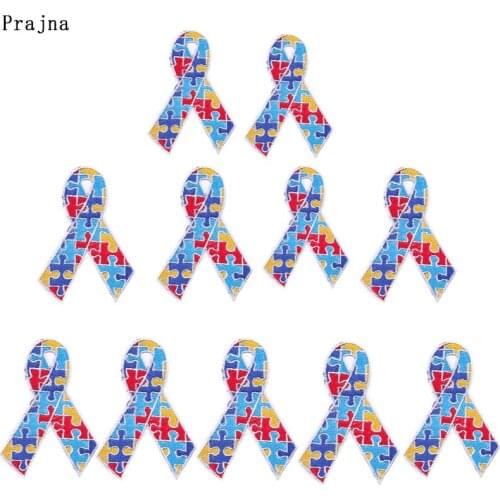 10PCS Picture Puzzle Tie Patch Tie Embroidered Patches For Clothing Applique DIY Cartoon Patches Colorful Sticker On Clothes