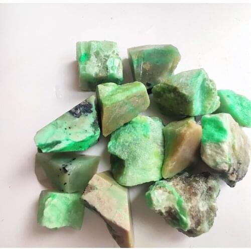 New 2-4cm Natural Green Moonstone Rough Stones Feldspar Family Mineral Specimen Healing Gemstone Collections Aquariums Decor