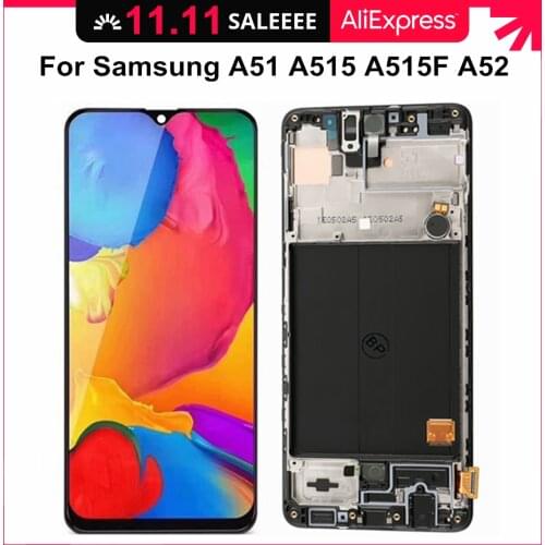 OEM AMOLED OLED LCD Display For Samsung Galaxy A51 SM-A515F LCD Display Assembly With Frame For Samsung A51 SM-A515U