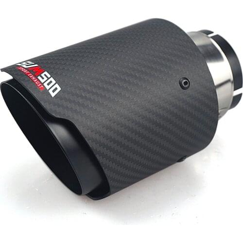 Genuine sumsoo Carbon Fibre Car Exhaust Tip Matte Black Stainless Steel Muffler Tip Tail Pipe for modification car exhaust pipe