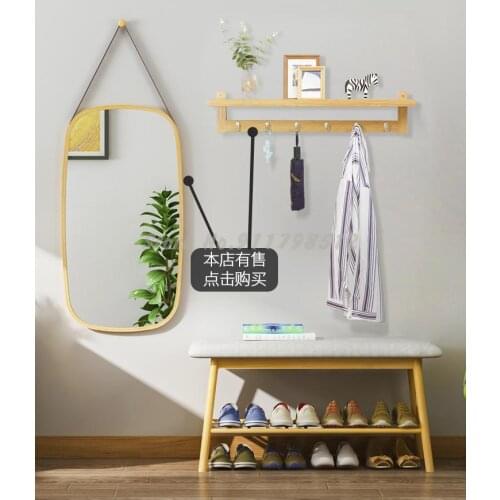 Shoe-changing stool, entrance entrance, household seatable shoe rack, hanger, integrated cloakroom, shoe cabinet, household shoe
