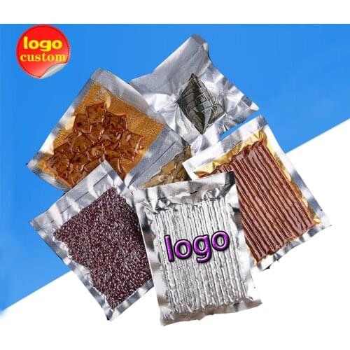 Translucent Embossed vacuum bag mylar foil packaging pocket for meat food Snack coffee tea rice nut Textured Flat Heat-seal bags