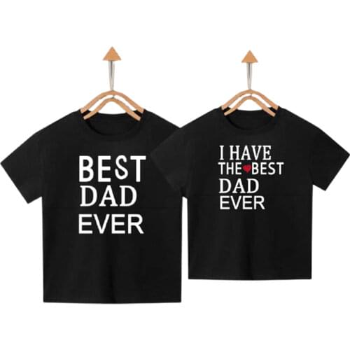 Father Son Daughter Matching Clothes Best Dad Ever Tshirt Daddy And Me Matching Shirts Fathers Day Gift Family Look Summer Tops