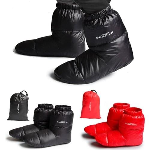 Sleeping Bag Accessories Outdoor Camping Drawstring Goose Down Slippers Waterproof Winter Warm Soft Boots Socks Shoes Cover