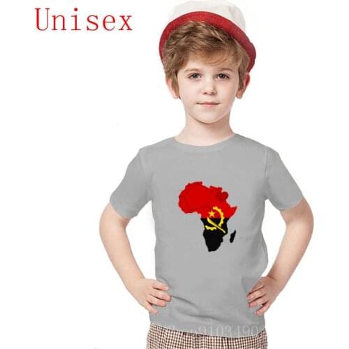 African soccer heart of angola Kids T-Shirt Africa Cup of Nations Boys Girls Superduper short girls clothes boys t shirts