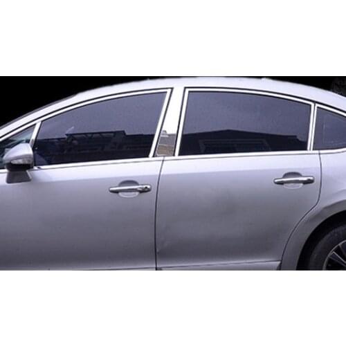 Stainless Steel Exterior Whole Set Window Middle Pillar Protective Cover For Citroen C4 C-Quatre 2009 10 11 12 13 14 15 16CA210A