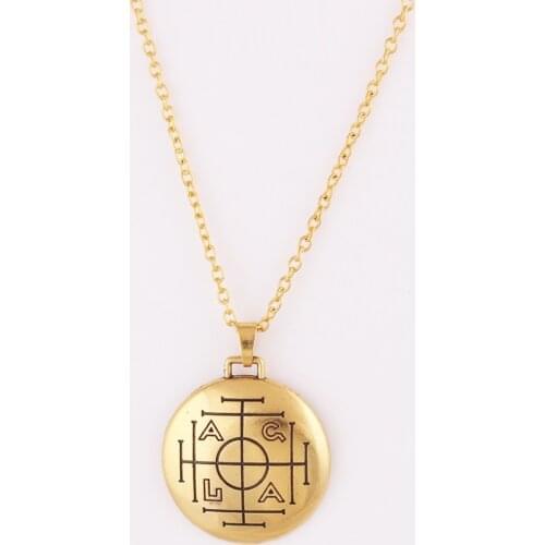 Link Chain Jewelry Necklace Strange Rune AGLA And Pattern Will Have Magick To Protect Owners Safe Trinket Zinc Alloy High Grade