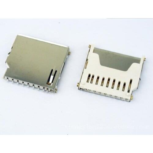 10PCS/lot SD memory card holder Card slot 11P SD long body socket Without self-elastic SD card holder Standard type large card