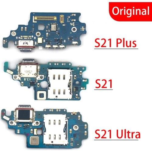 100% Original New USB Charging Port Connector Dock Board With Mic Microphone Flex Cable For Samsung S21 / S21 Plus / S21 Ultra
