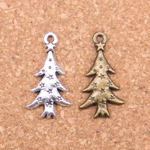 106pcs Charms the christmas tree 28x14mm Antique Pendants,Vintage Tibetan Silver Jewelry,DIY for bracelet necklace