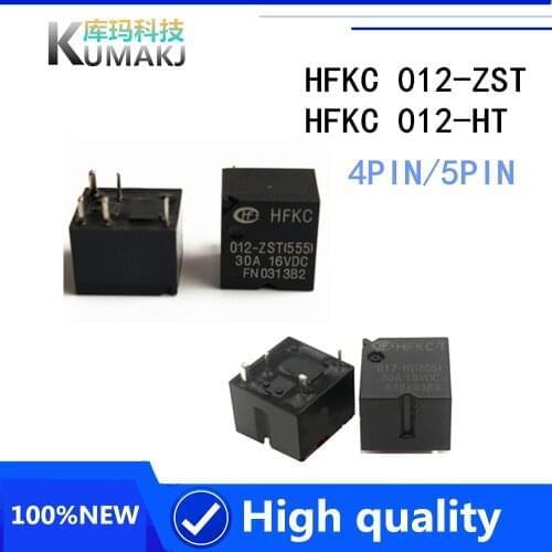 2PCS/LOT 100%New Automobile relay HFKC 012-ZST HFKC 012-HT HFKC-012-ZST HFKC-012-HT HFKC 012 ZST HFKC 012 HT 4PIN 5PIN 12VDC