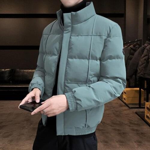 2020 Autumn & Winter New Plus Size Loose Casual Simple Solid Color All-match Men Stand-up Collar Bread Clothes Free Shipping