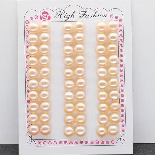 2021 Free shipping Half hole Drilled Button pearl Cultured freshwater pearl3-12mm white/pink/purple button pearl