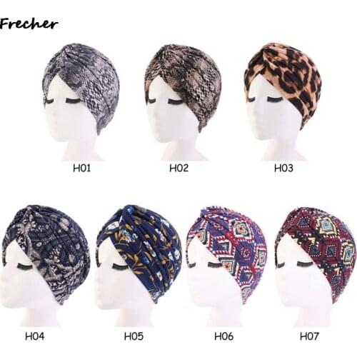 2021 Muslim headdress turban bonnet for woman cotton print inner hijab caps arab wrap hijab femme musulman islamic headscarf hat
