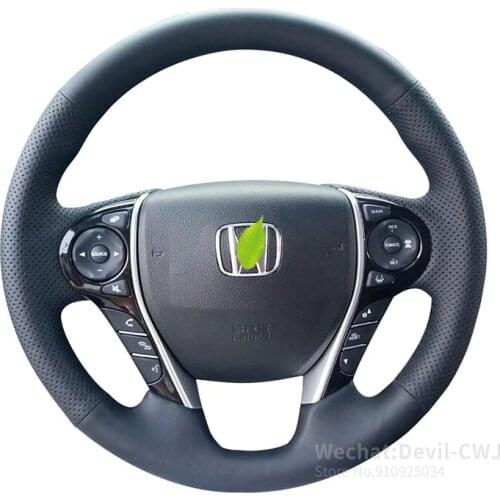 Alcantara For Honda Odyssey Elysion steering wheel cover hand-stitch suede leather carbon fiber grip 2019-2021 Car Interior