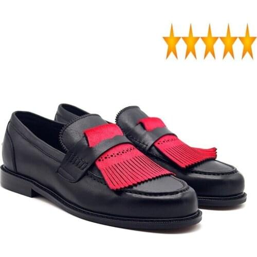 England Gentleman Tassel Loafers 2021 Slip-On Casual Italian Genuine Leather Men Luxury Oil Brown Party Dress Shoes Male