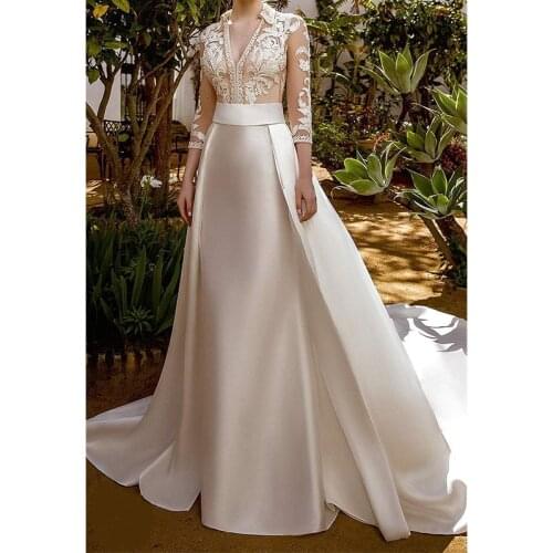 White Detachable Overskirt Satin Bridal Skirt Floor Length Wedding Skirt Elastic Waistband Long Tailing Elegant Detachable Skirt