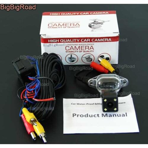 BigBigRoad Car Rear View Reversing backup Camera with power relay / filter For Wuling Hongguang night vision parking camera
