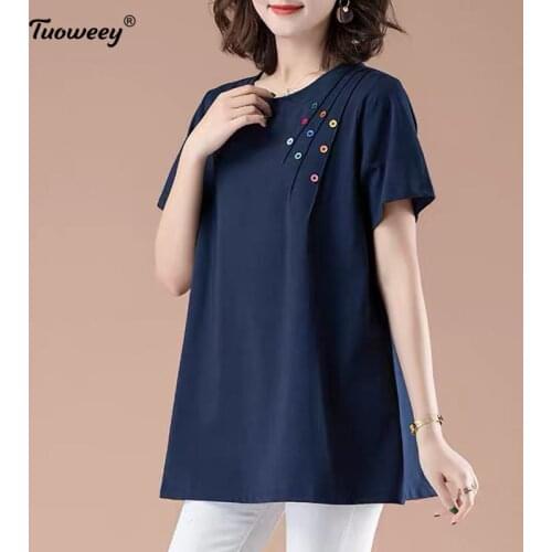 Blusas Mujer 2021 cotton Spring short Sleeve Printed Chiffon Blouse Women Office Lady Elegant Fashion Women Shirts Female Tops