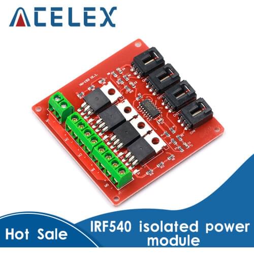 Four Channel 4 Channel Way Route MOSFET Button IRF540 V4.0+ MOSFET Switch Module For Arduino DC Motor Drive Dmimmer Relay Board