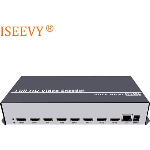 ISEEVY 8 Channel H.264 HDMI Video Encoder for IPTV Live stream support RTMP RTMPS RTSP UDP HTTP and Facebook Youtube Wowza