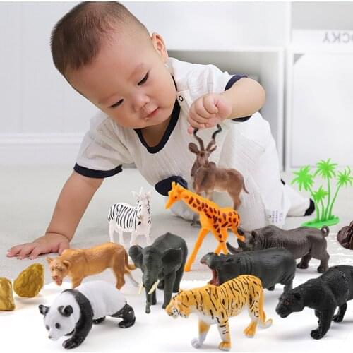 Forest Animal World Zoo Model Baby Toys Simulation Dolls Ornaments Plastic Model Collection Toy For Adults/Children Room Decor