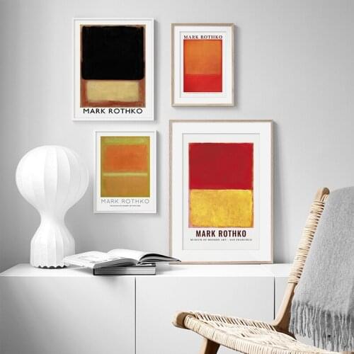 Mark Rothko Abstract Famous Artwork Exhibition Poster Canvas Print Painting For Living Room Modern Home Decor Wall Art Picture
