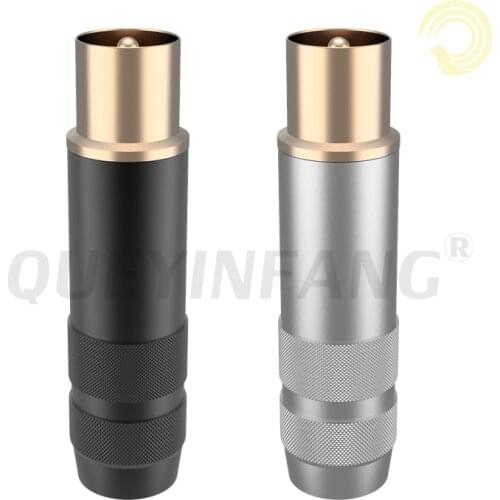 QUEYINFANG TV Plug Copper shell Television Male Plug TV Terminal Antenna Connector Straight TV Plug TV male Connector