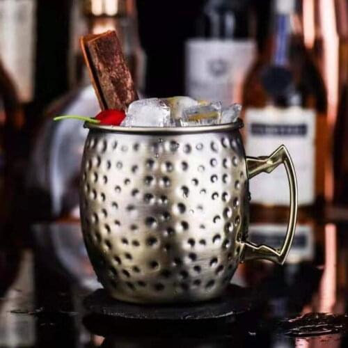 Moscow Mule Mug 530ml Stainless Steel Coffee Cup for Beer Cocktail Drinking Bar Accessories Kitchen Party Supplies