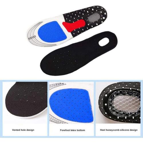 Plus Cutable Shock Absorbing Insoles Height Increasing Gel Sport Insoles Soft Pads Honeycomb Orthotic Insoles Inserts Men Women