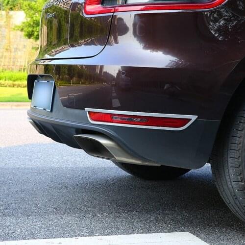 ABS Car Rear Fog Lamp Light Sticker Cover Moulding Trim for Porsche Macan 2014 2015 2016 2017 2018 2019 Styling
