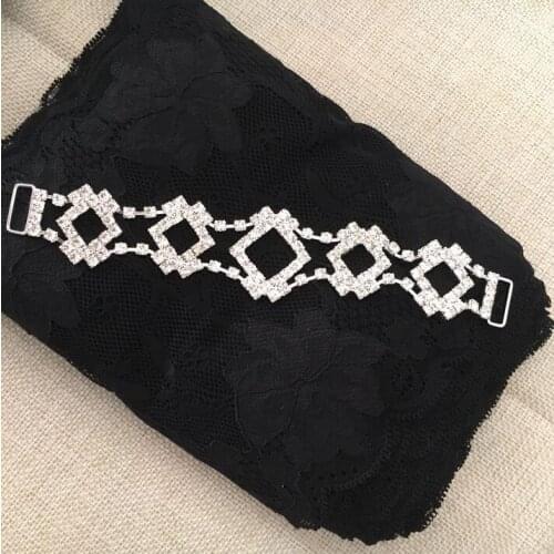 1 Piece 16cm Long Glass Rhinestone Bikini Connector Swimwear Connector