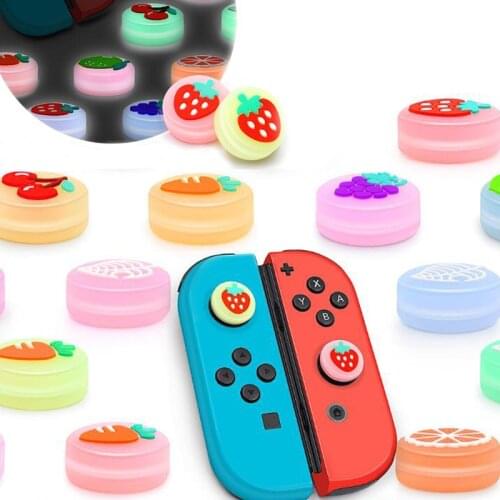 Glow Luminous Fruit Thumb Stick Grip Cap Joystick Cover For Switch NS Lite Joy-Con Controller Nintend Joycon Thumbstick Case