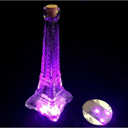 Ultra Thin LED Bottle Coaster Sticker Light 3M Sticker LED Bottle Light for Christmas Wedding Party Bars