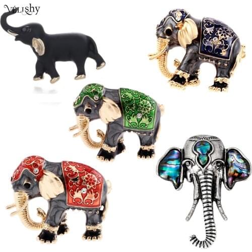 1Pcs Enamel Alloy Little Enamel Black Elephant Brooches Men And Women Suits Collar Brooch Pins Scarf Buckle