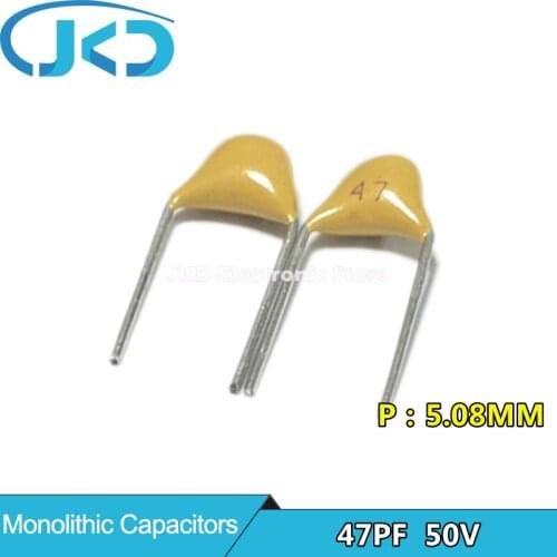 100Pcs 50V 47PF 470 Monolithic Ceramic Capacitor