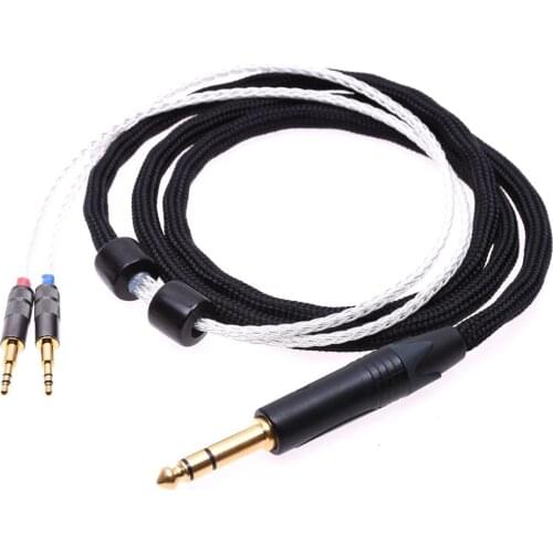 16 Cores 5N Silver Plated Headphone Upgrade Cable Doth 2.5mm Compatible For Hifiman HE1000 HE400S He400i HE560 Oppo PM-1 PM-2