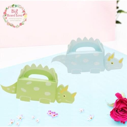 50pcs Dinosaur Candy Box Baby Cut Animal Paper Gift Boxes Decoration For Kids Birthday Party DIY Baby Shower Supplies KL-001