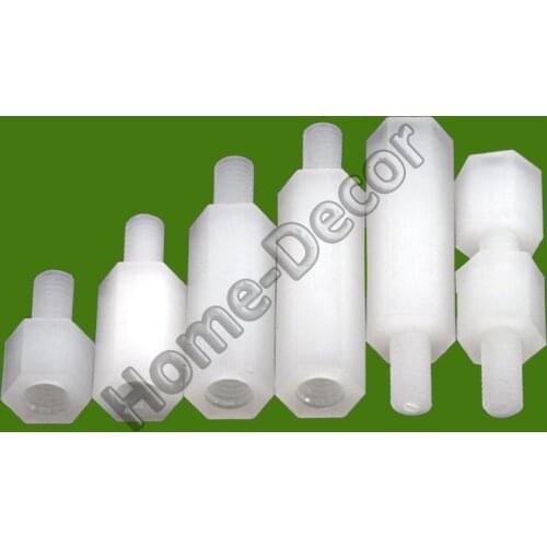 50 PCS Nynol M4 & M5 Screw Insulator Screw Bolt Hexagonal Isolated Screw for PCB Board Support Plastic Screw