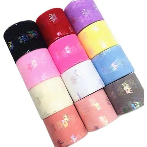 6cm/25 yards gauze roll ribbon gold crown DIY manual material hair accessories head bow case bag material Gauze roll