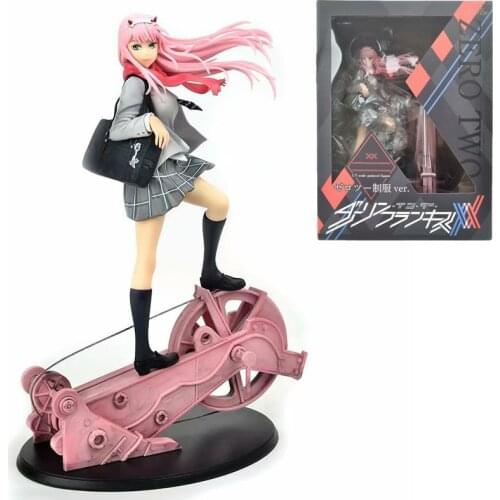 DARLING In The FRANXX Anime Figures 02 ZERO TWO Figures Standing Version PVC Finished Goods Model Collecting Toys Baby Gift