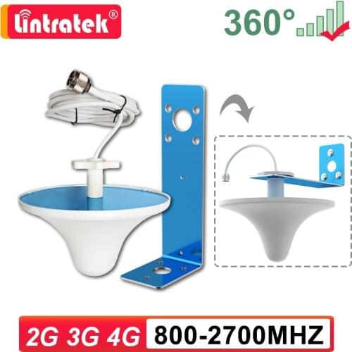 Omni 2G 3G 4G Antenna 360° Cover Indoor Ceiling GSM UMTS LTE Antenna For Mobile Phone Booster Repeater Amplifier With Bracket