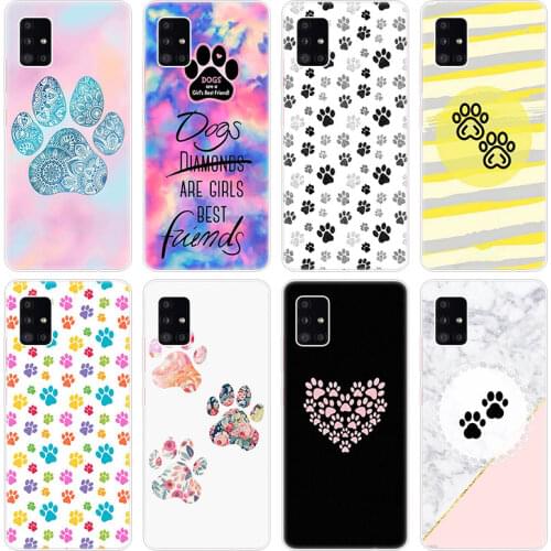 Best Friends Dog Paw Case for Samsung Galaxy A12 A02 A03S A21S A22 A32 A52 A72 A82 Quantum 2 S21 Plus FE Ultra M02S M12 Cover