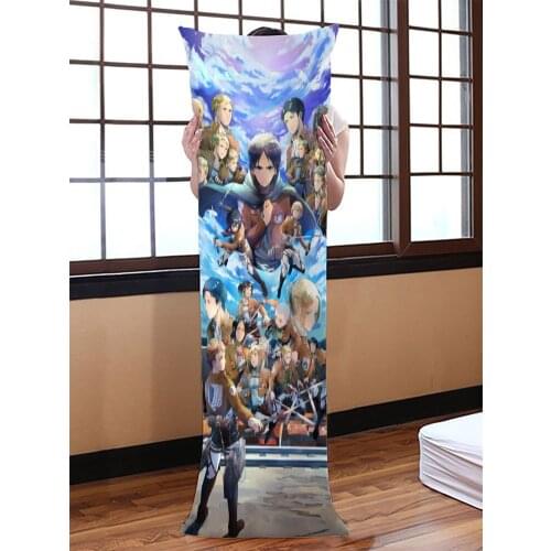 Attack on Titan Dakimakura Hugging Body Pillow Case Custom DIY Cushion Otaku Male Cosplay Costume Cover